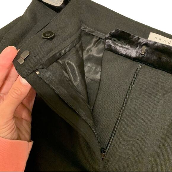 Sandro Black High Waist Straight Leg Pants size small - Picture 9 of 13